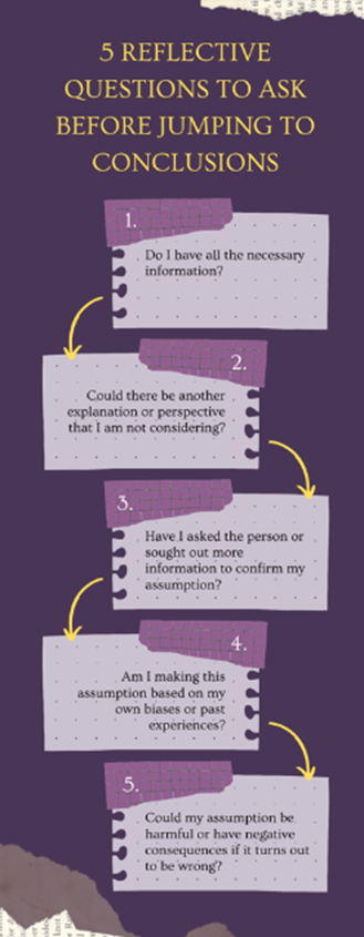 5 refelective questions to ask before jumping to conclusions image.